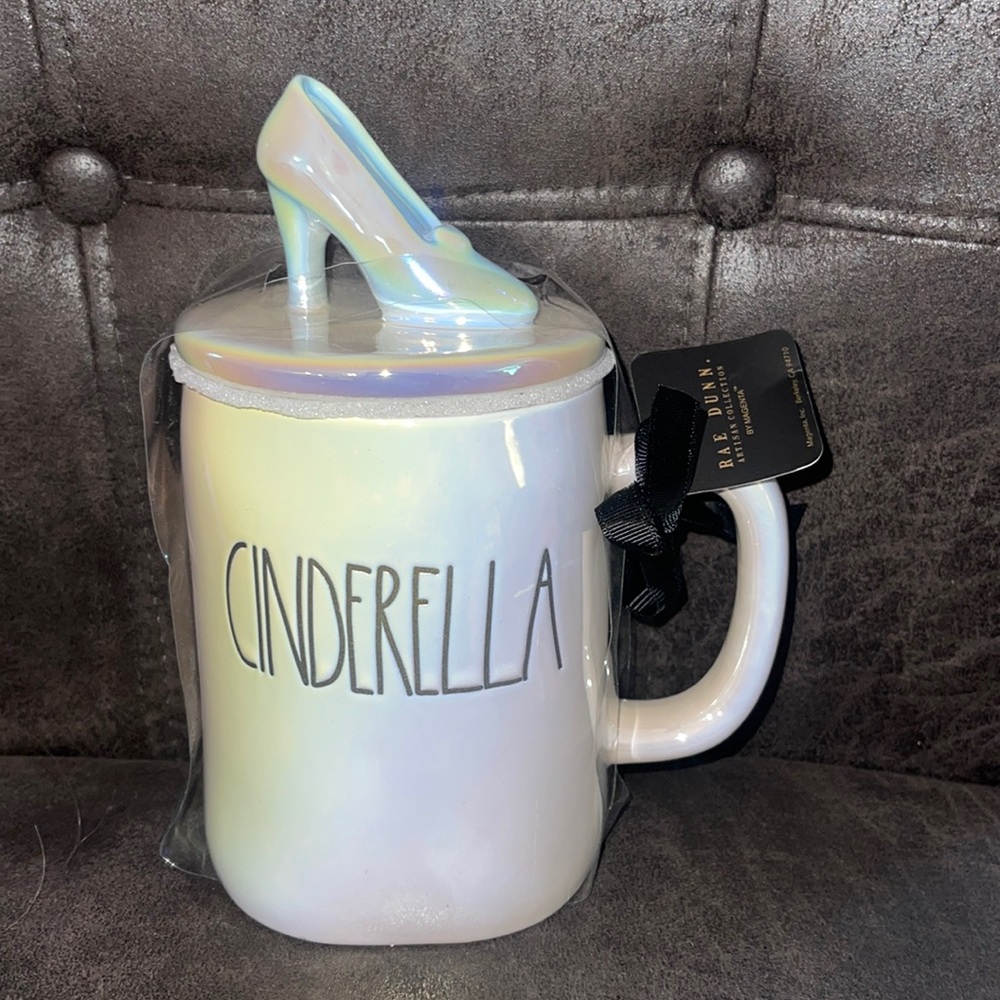 Rae Dunn Cinderella mug with topper